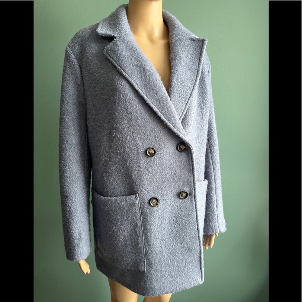 h&M Baby Blue wool blend coat